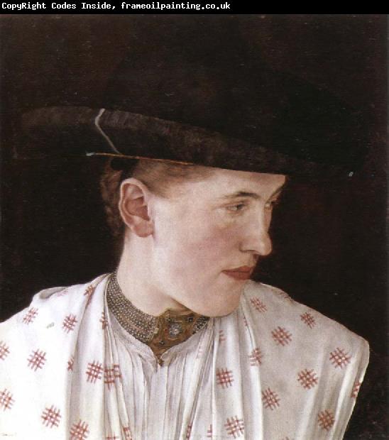 Wilhelm Leibl head of a peasant girl